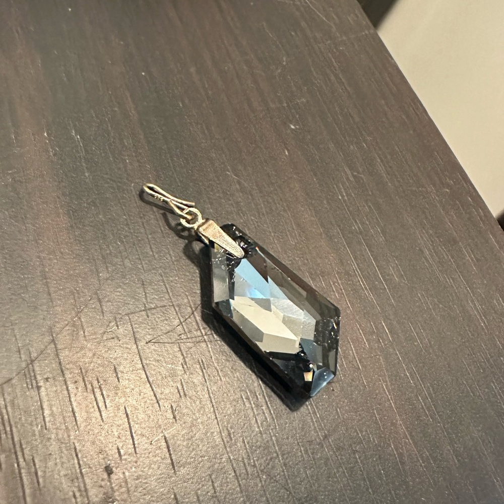 Swarovski crystal necklace charm from Alex and ani sterling silver finish